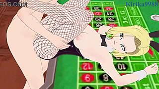 android 18 and chi-chi bunny girls go wild in intense dragon ball hentai action, wow!