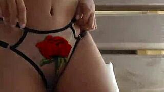 Latina brunette teen webcam amateur shows big ass in thong