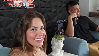 wow, sara blonde gives a sloppy blowjob with choking and gagging after interview 😍