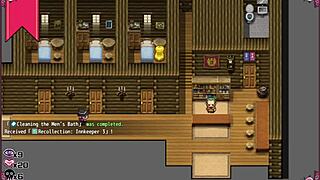 Bruxinha STRIPS in the men's bathroom!