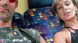 My friend masturbates me and i suck his big cock on a crowded train