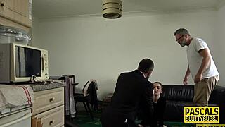 Skinny Submissive Bound For Rough Deepthroat And Fingering