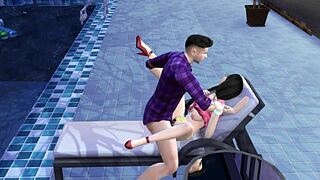 the sims 4 jv animation in 3d cartoon style