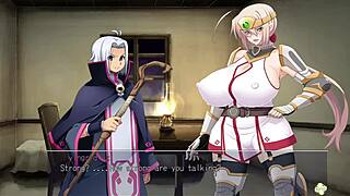 Horny heroine Ingrid playing with her huge tits?