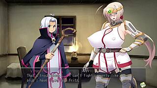 Horny heroine Ingrid playing with her huge tits?