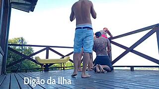 Suruba ao na sacada é gostosa demais