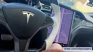 Fucking Hot Redhead Zoey Luna In Car POV Blowjob Cumshot