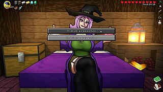 What If The Witch's Potion Makes Her Cock Grow Huge In This Hornycraft Parody?