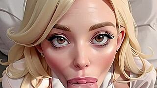 she secretly sucks her stepdad's big cock in this ai-generated spanish video.