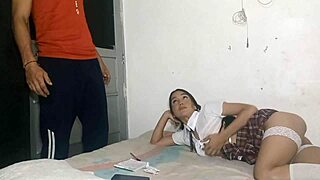 Does The Brunette Love Fucking Her Stepbrother After School?