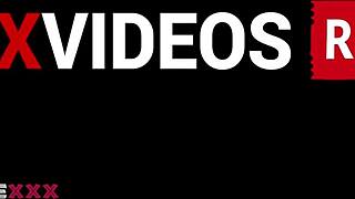 Black couple masturbating each other touching big breasts