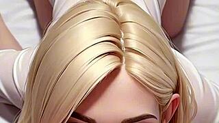 she secretly sucks her stepdad's big cock in this ai-generated spanish video.