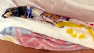 Chubby teen feels huge facial after pov blowjob in wet shower