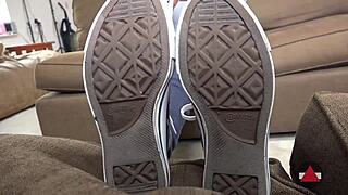 Submissive model is told to show her ass