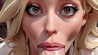 she secretly sucks her stepdad's big cock in this ai-generated spanish video.