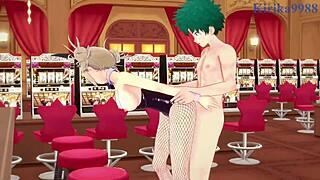 himiko toga and izuku midoriya have intense sex in my hero academia hentai