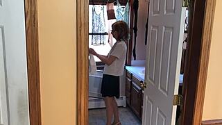 sexy milf gives in to neighbor boy in laundry