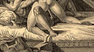 Vintage erotic illustration captures timeless sensual art in retro style