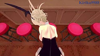 himiko toga and izuku midoriya have intense sex in my hero academia hentai