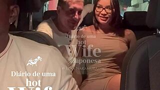 Hotwife Lina Nakamura Gives Ass to Uber John Coffee While Husband Records