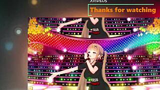 I massage the huge tits of the dialect girl JK in this anime 3DCG