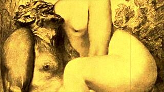 Vintage erotiske tegninger med tidløs sensuel kunst