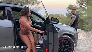 Filoufitt takes me for a ride in his Maserati, we get lost in the woods, real public sex banging!