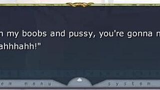 Gladys gets bound in kyonyuu fantasy bondage scene.