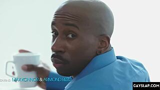 Hot black gay sex with muscular bodybuilder