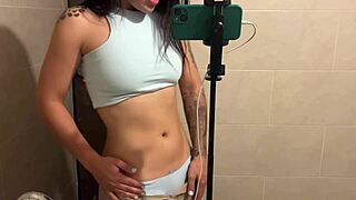 locked in the bathroom to masturbate alone