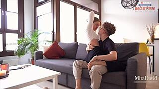 Amateur couple Mira and David in a steamy homemade sex tape with doggystyle action