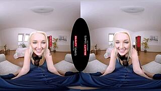 Blonde babe seals the deal in reality arrangement