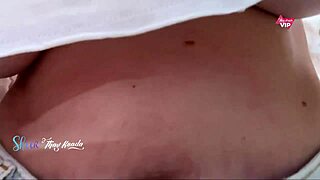 Hot wife flashes tits to salesman while shopping, feeling naughty