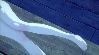 Hey, check out Jean with hair down for hot kissing