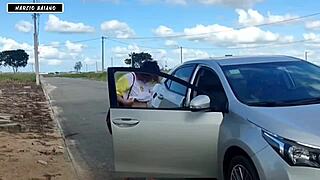 Street Girl Teased and Fed with Monster Cock in Interracial Ride