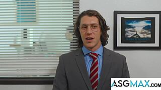 Hot Guys Hookup in Secret Gay Office Parody