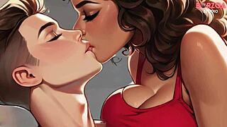 big ass stepmom in hentai 3D seduces virgin stepson for first time.