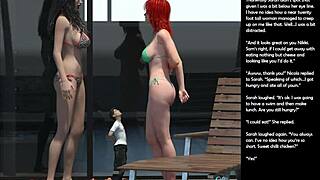 Small teen gesture in 3d cartoon sex episode