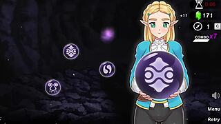zelda spirit orbs hentai game features anal and shaved pussy action.