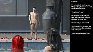 Small teen gesture in 3d cartoon sex episode