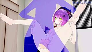 Yuzuki Choco and Tokoyami Towa Intense Sex in Hololive Vtuber Hentai Creampie