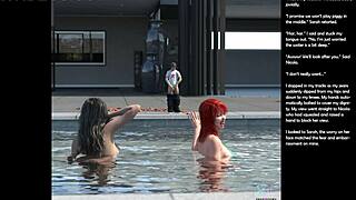 Small teen gesture in 3d cartoon sex episode