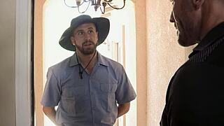 Gay Stepdad And Son Seduce Muscular Delivery Guy