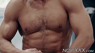 I, dillon diaz, am jacking off my big black cock in the gym, oops!