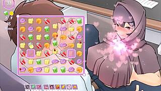 is my muslim boss really giving me a titjob under the desk in this hentai game