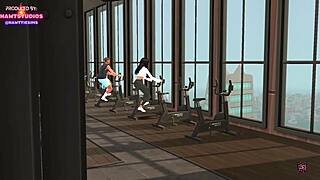 Keiko K masturbates after gym, teasing Raila Rains' next move