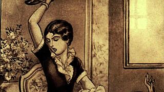 Bold vintage erotic drawings with captivating retro style