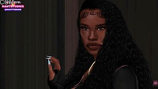 Keiko K masturbates after gym, teasing Raila Rains' next move