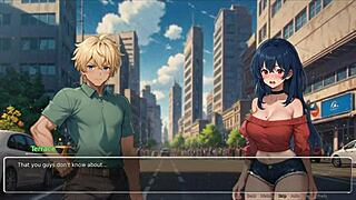 Horny Girlfriend Rips Shirt In Hentai Game Ep 2 With Huge Tits