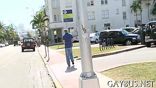 In a hardcore gay contest, hunks compete in bareback fucking and blowjobs.